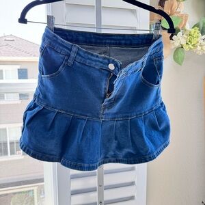 Denim skort